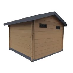 Abri De Jardin En Bois Composite 28mm Bois Vieilli 14,44m² Double Porte Alu Et Double Vitrage - WoodLife Garden -Boutique De Jardin abri de jardin en bois composite 28mm bois vieilli 1444m double porte alu et double vitrage woodlife 4
