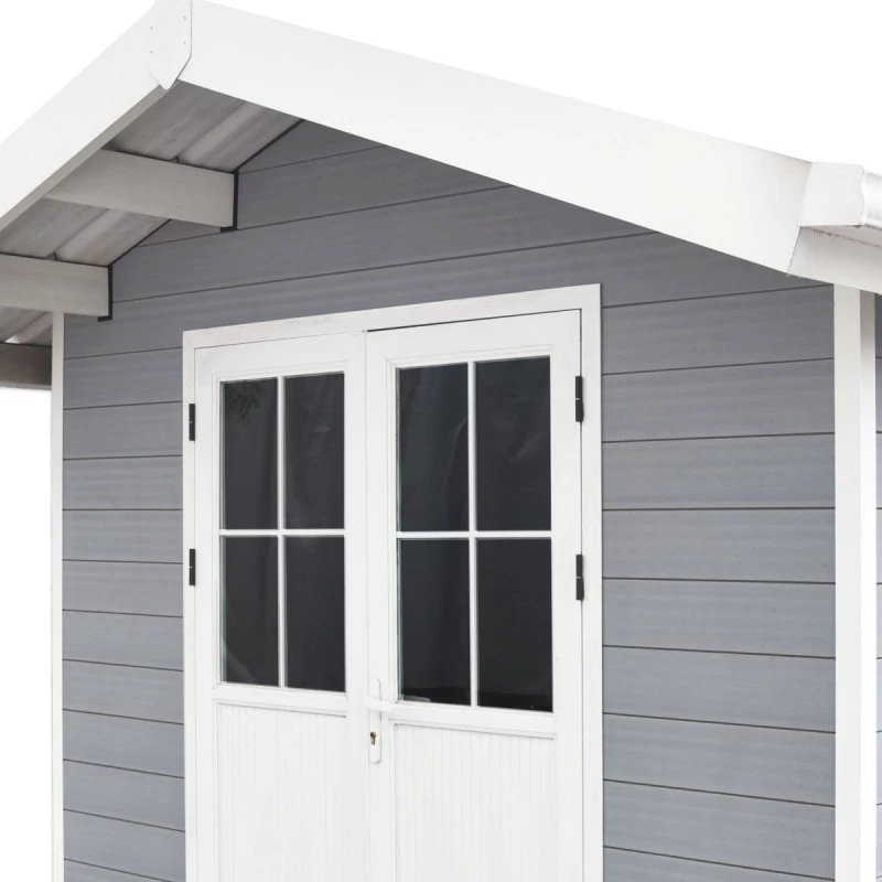 Abri De Jardin En Bois Composite 28mm Gris Clair 7,78m² PREMIUM - Woodlife Garden 6 Abri De Jardin En Bois Composite 28mm Gris Clair 7,78m² PREMIUM - Woodlife Garden – Image 4
