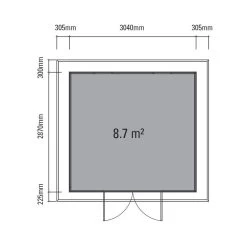 Abri De Jardin En Bois Composite 28mm Gris Clair 9m² PREMIUM Toit Plat - Woodlife Garden -Boutique De Jardin abri de jardin en bois composite 28mm gris clair 9m premium toit plat woodlife garden 5