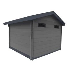 Abri De Jardin En Bois Composite 28mm Gris Foncé 14,44m² Double Porte Alu Et Double Vitrage - WoodLife Garden -Boutique De Jardin abri de jardin en bois composite 28mm gris fonce 1444m double porte alu et double vitrage woodlife 3