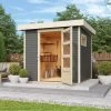 Abri De Jardin En Bois Gris Terre 4,62m² Freiburg 2 - Karibu -Boutique De Jardin abri de jardin en bois gris terre 462m freiburg 2 karibu