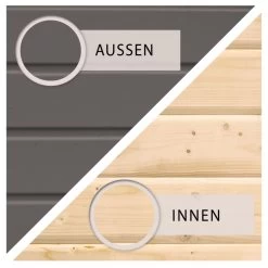 Abri De Jardin En Bois Gris Terre 4,62m² Freiburg 2 - Karibu -Boutique De Jardin abri de jardin en bois gris terre 462m freiburg 2 karibu 4
