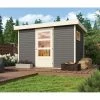 Abri De Jardin En Bois Gris Terre 6,55m² Freiburg 4 - Karibu 1 Abri De Jardin En Bois Gris Terre 6,55m² Freiburg 4 - Karibu -Boutique De Jardin abri de jardin en bois gris terre 655m freiburg 4 karibu