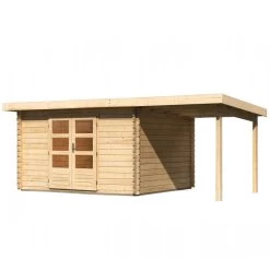 Abri De Jardin En Bois Massif 10,60m² Bastrup 7 Avec Appentis 200cm – Karibu -Boutique De Jardin abri de jardin en bois massif 1060m bastrup 7 avec appentis 200cm woodfeeling 2