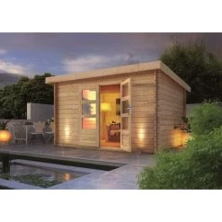 Abri De Jardin En Bois Massif 10,60m² Bastrup 7 – Karibu -Boutique De Jardin abri de jardin en bois massif 1060m bastrup 7 woodfeeling 2