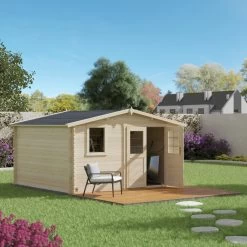 Abri De Jardin En Bois Massif 13,9m² TANA – Madriers 28mm – Forest Style -Boutique De Jardin abri de jardin en bois massif 139m tana madriers 28mm forest style 2