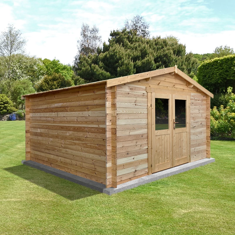 Abri De Jardin En Bois Massif 13m² PRIMO - Madriers 28mm Gardy Shelter 3 Abri De Jardin En Bois Massif 13m² PRIMO - Madriers 28mm Gardy Shelter