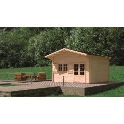 Abri De Jardin En Bois Massif 44mm - 19,2m² Jasmin + Mezzanine 8,68m² – Forest Style -Boutique De Jardin abri de jardin en bois massif 192m jasmin mezzanine 868m forest style 4