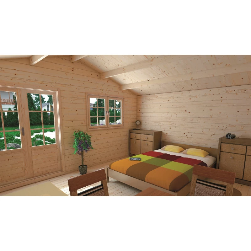 Abri De Jardin En Bois Massif 44mm - 19,82m² Lilac – Forest Style 6 Abri De Jardin En Bois Massif 44mm - 19,82m² Lilac – Forest Style – Image 4