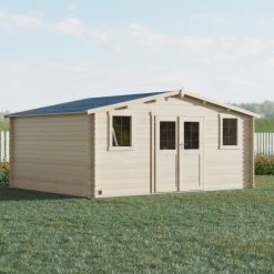 Abri De Jardin En Bois Massif 19,8m² NYASSA – Madriers 28mm – Forest Style -Boutique De Jardin abri de jardin en bois massif 198m nyassa madriers 28mm forest style 2