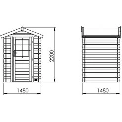 Abri De Jardin En Bois Massif 2,2m² HURON – Madriers 19mm – Forest Style -Boutique De Jardin abri de jardin en bois massif 22m huron madriers 19mm forest style 2