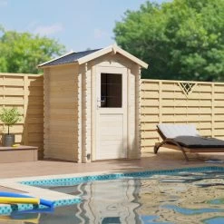 Abri De Jardin En Bois Massif 2,2m² HURON – Madriers 19mm – Forest Style