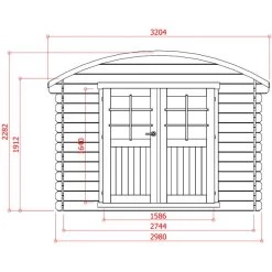 Abri De Jardin En Bois Massif 28mm 7,09m² Toit Berceau SOLID -Boutique De Jardin abri de jardin en bois massif 28mm 709m toit berceau solid 2