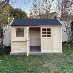 Abri De Jardin En Bois Massif 28mm Arles Porte Double 8,52m² SOLID -Boutique De Jardin abri de jardin en bois massif 28mm arles porte double 852m solid 4