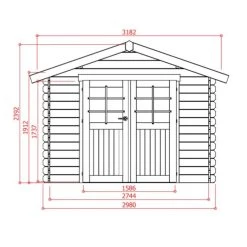 Abri De Jardin En Bois Massif 28mm Chartres Porte Double 7,09m² SOLID -Boutique De Jardin abri de jardin en bois massif 28mm chartres porte double 709m solid 2