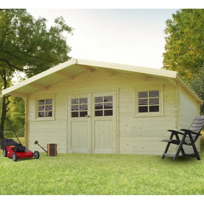 Abri De Jardin En Bois Massif 28mm Douai Avec Double Porte 15,16m² - SOLID 3 Abri De Jardin En Bois Massif 28mm Douai Avec Double Porte 15,16m² - SOLID