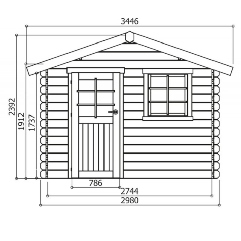 Abri De Jardin En Bois Massif 28mm Sologne Porte Simple 8,88m² - SOLID 4 Abri De Jardin En Bois Massif 28mm Sologne Porte Simple 8,88m² - SOLID – Image 2