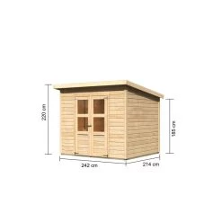 Abri De Jardin En Bois Massif 5,18m² Merseburg 5 - Karibu -Boutique De Jardin abri de jardin en bois massif 518m merseburg 5 karibu 1