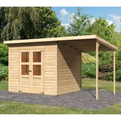 Abri De Jardin En Bois Massif 5,18m² + Appentis Merseburg 5 - Karibu