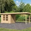 Abri De Jardin En Bois Massif 5,25m² Askola 3 Avec Appentis 280cm – Karibu 1 Abri De Jardin En Bois Massif 5,25m² Askola 3 Avec Appentis 280cm – Karibu -Boutique De Jardin abri de jardin en bois massif 525m askola 3 avec appentis 280cm woodfeeling