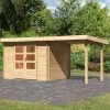 Abri De Jardin En Bois Massif 7,04m² Bastrup 3 Avec Appentis 200cm – Karibu -Boutique De Jardin abri de jardin en bois massif 704m bastrup 3 avec appentis 200cm woodfeeling