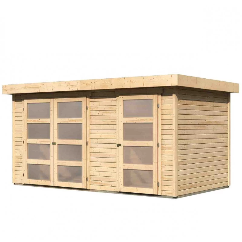 Abri De Jardin En Bois Massif 8,77m² Avec Cloison Intérieure Mühlentrup 1 – Karibu 6 Abri De Jardin En Bois Massif 8,77m² Avec Cloison Intérieure Mühlentrup 1 – Karibu – Image 4