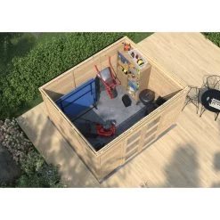 Abri De Jardin En Bois Massif 8,9m² SHELTY MODERN – Madriers 28mm – Toiture En Acier – Forest Style -Boutique De Jardin abri de jardin en bois massif 89m shelty modern madriers 28mm toiture en acier forest style 3