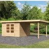 Abri De Jardin En Bois Massif 9,24m² Askola 6 Avec Appentis 280cm – Karibu -Boutique De Jardin abri de jardin en bois massif 924m askola 6 avec appentis 280cm woodfeeling