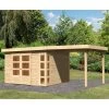 Abri De Jardin En Bois Massif 9,24m² Kerko 6 Avec Appentis 240cm – Karibu