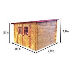 Abri De Jardin En Bois Massif 9,94m² Monopente – Madriers 28mm – Habrita -Boutique De Jardin abri de jardin en bois massif 994m monopente madriers 28mm habrita 1