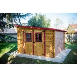 Abri De Jardin En Bois Massif 9,94m² Monopente – Madriers 28mm – Habrita -Boutique De Jardin abri de jardin en bois massif 994m monopente madriers 28mm habrita 3