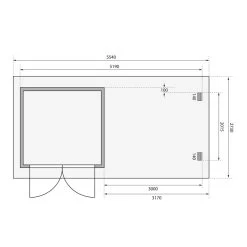 Abri De Jardin En Bois Massif Anthracite 5,62m² Bastrup 2 Avec Appentis 300cm Et Paroi Arrière – Karibu -Boutique De Jardin abri de jardin en bois massif anthracite 562m bastrup 2 avec appentis 300cm et paroi arriere woodfeeling 2