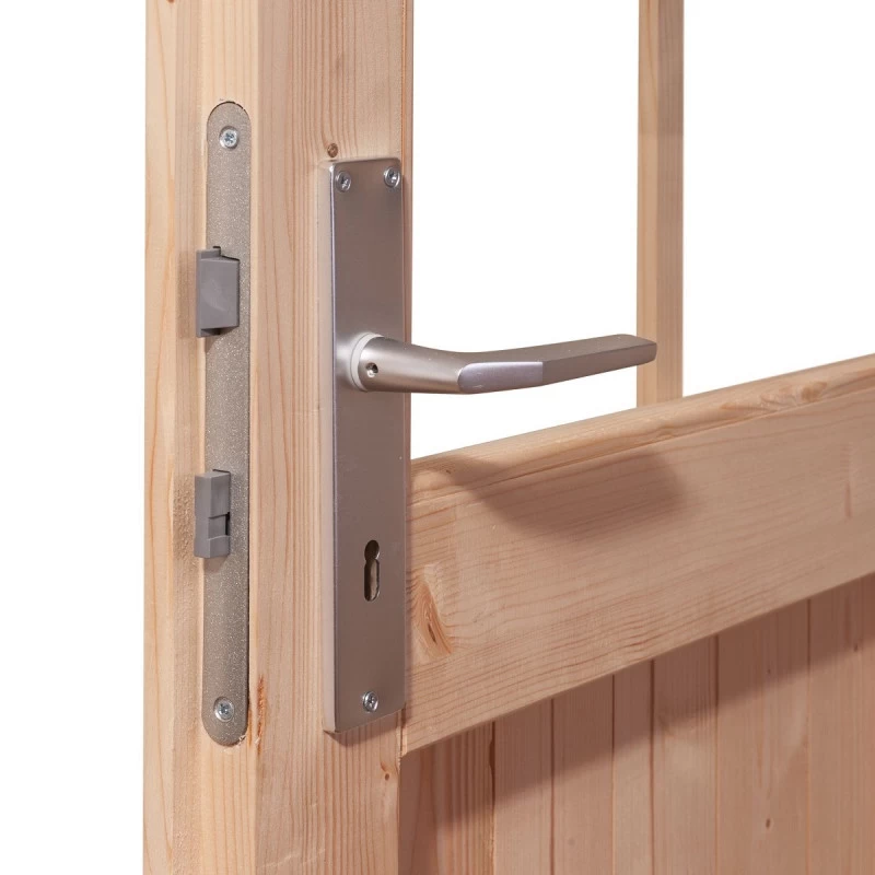 Abri De Jardin En Bois Massif Anthracite 7,04m² Bastrup 3 Avec Appentis 300cm – Karibu 8 Abri De Jardin En Bois Massif Anthracite 7,04m² Bastrup 3 Avec Appentis 300cm – Karibu – Image 6