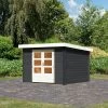 Abri De Jardin En Bois Massif Anthracite 8,82m² Bastrup 5 – Karibu -Boutique De Jardin abri de jardin en bois massif anthracite 882m bastrup 5 woodfeeling