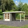 Abri De Jardin En Bois Massif Gris Terre 4,62m² Askola 2 Avec Appentis 240cm – Karibu 1 Abri De Jardin En Bois Massif Gris Terre 4,62m² Askola 2 Avec Appentis 240cm – Karibu -Boutique De Jardin abri de jardin en bois massif gris terre 462m askola 2 avec appentis 240cm woodfeeling