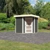 Abri De Jardin En Bois Massif Gris Terre 4,62m² Schwandorf 3 – Karibu