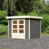 Abri De Jardin En Bois Massif Gris Terre 5,25m² Askola 3 - Karibu -Boutique De Jardin abri de jardin en bois massif gris terre 525m askola 3 woodfeeling