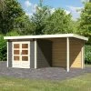 Abri De Jardin En Bois Massif Gris Terre 5,95m² Kandern 3 Avec Appentis 235cm Et Paroi Arrière – Karibu 1 Abri De Jardin En Bois Massif Gris Terre 5,95m² Kandern 3 Avec Appentis 235cm Et Paroi Arrière – Karibu -Boutique De Jardin abri de jardin en bois massif gris terre 595m kandern 3 avec appentis 235cm et paroi arriere woodfeeling