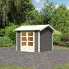 Abri De Jardin En Bois Massif Gris Terre 5,95m² Theres 3 – Karibu -Boutique De Jardin abri de jardin en bois massif gris terre 595m theres 3 karibu