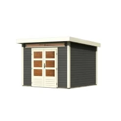 Abri De Jardin En Bois Massif Gris Terre 7,50m² Kandern 6 – Karibu -Boutique De Jardin abri de jardin en bois massif gris terre 750m kandern 6 woodfeeling 3