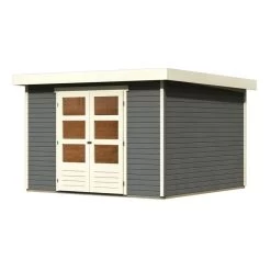Abri De Jardin En Bois Massif Gris Terre 9,24m² Askola 6 - Karibu -Boutique De Jardin abri de jardin en bois massif gris terre 924m askola 6 woodfeeling 2