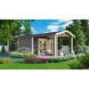 Abri De Jardin En Bois Massif Gris Terre 9,24m² Theres 7 Avec Deux Auvents – Karibu -Boutique De Jardin abri de jardin en bois massif gris terre 924m theres 7 avec deux auvents karibu