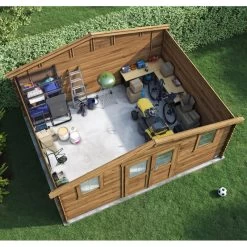 Abri De Jardin En Bois Traité Autoclave 17,6m² - Madriers 28mm - Nicia - Forest Style -Boutique De Jardin abri de jardin en bois traite autoclave 176m madriers 28mm nicia 2