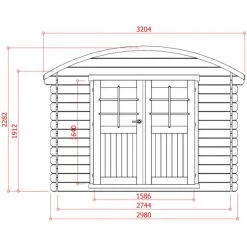 Abri De Jardin En Bois Traité Autoclave 28mm 7,09m² Toit Berceau SOLID -Boutique De Jardin abri de jardin en bois traite autoclave 28mm 709m toit berceau solid 5