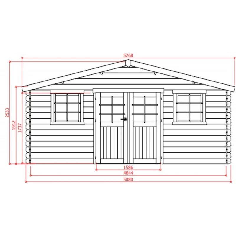 Abri De Jardin En Bois Traité Autoclave 28mm Montreux Avec Double Porte 25,81m² - SOLID 4 Abri De Jardin En Bois Traité Autoclave 28mm Montreux Avec Double Porte 25,81m² - SOLID – Image 2