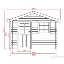 Abri De Jardin En Bois Traité Autoclave 28mm Saran Porte Simple 5,9m² SOLID -Boutique De Jardin abri de jardin en bois traite autoclave 28mm saran porte simple 59m solid 2