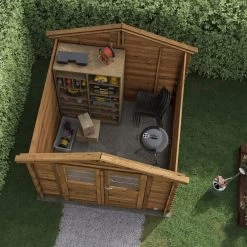 Abri De Jardin En Bois Traité Autoclave 4,9m² - Madriers 28mm - Nicia - Forest Style -Boutique De Jardin abri de jardin en bois traite autoclave 49m madriers 28mm nicia forest style 2