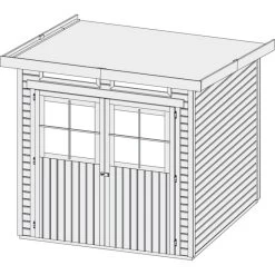 Abri De Jardin En Bois Vitrifié Gris 19mm 4.62m² Glücksburg 3 - Karibu -Boutique De Jardin abri de jardin en bois vitrifie gris 19mm 462m glucksburg 3 karibu 3