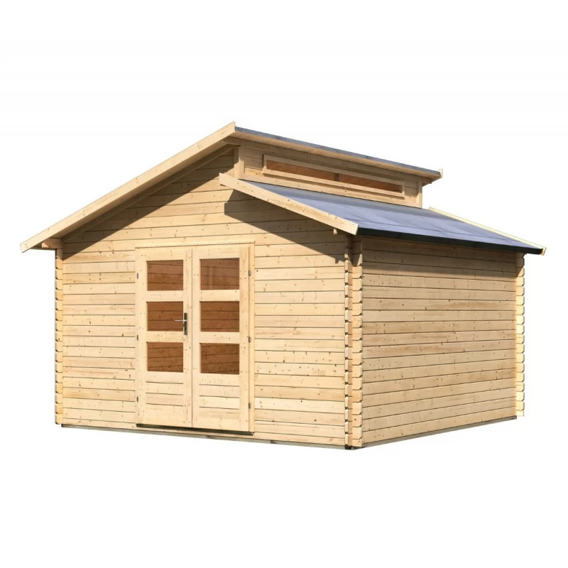 Abri De Jardin En Bois 14,98m² Avec Toit En Gradins - Värmland 2 - Karibu 5 Abri De Jardin En Bois 14,98m² Avec Toit En Gradins - Värmland 2 - Karibu – Image 3