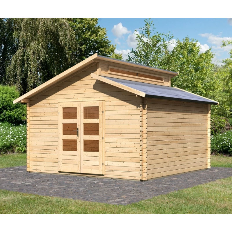 Abri De Jardin En Bois 14,98m² Avec Toit En Gradins - Värmland 2 - Karibu 3 Abri De Jardin En Bois 14,98m² Avec Toit En Gradins - Värmland 2 - Karibu